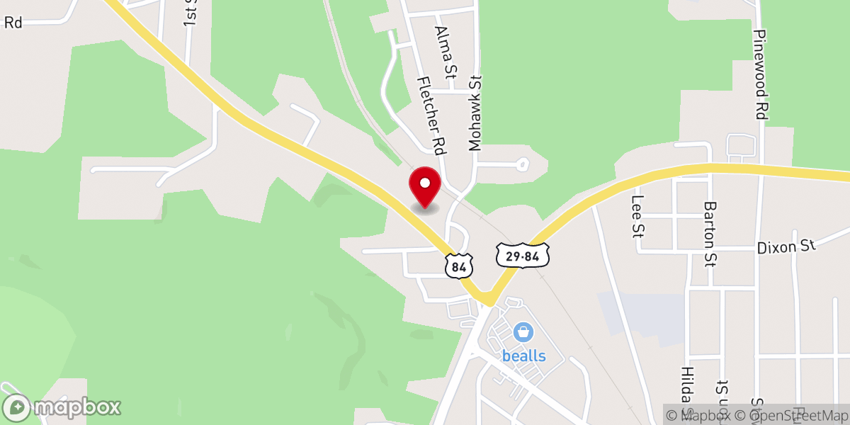 Map showing location of West End United Methodist Church