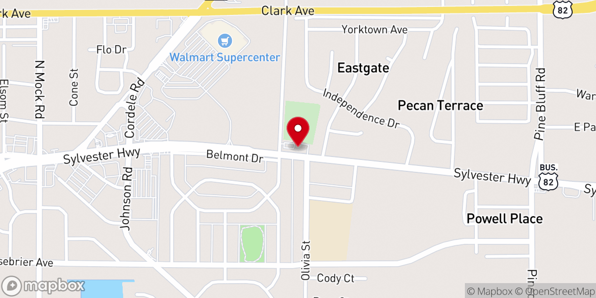 Map showing location of Saint Pauls Baptist Church