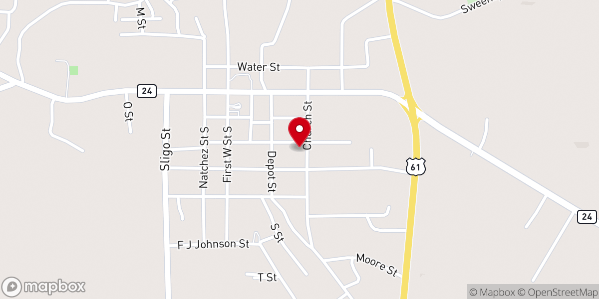 Map showing location of St Joseph's Catholic Church