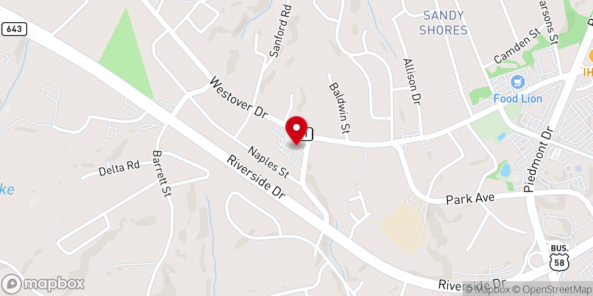 Map showing location of Fairview Church