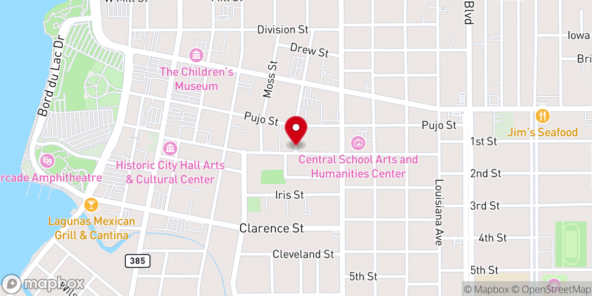 Map showing location of First Church of Christ Scientist