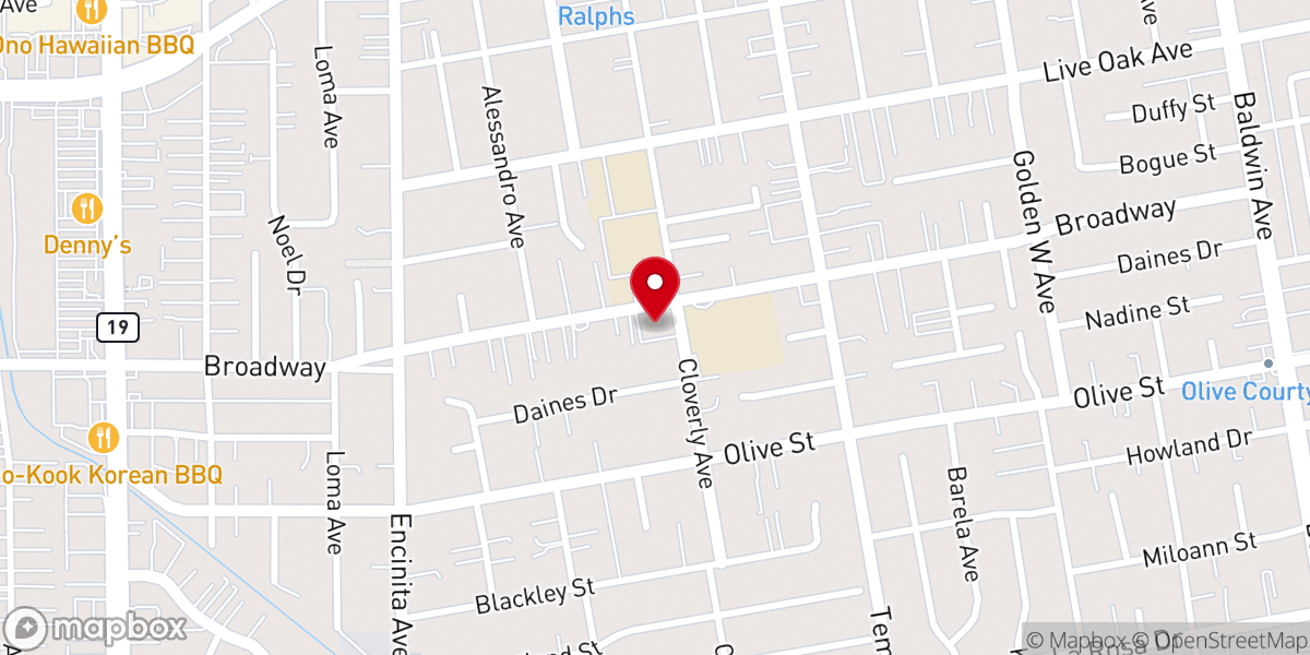 Map showing location of Good News LA Church