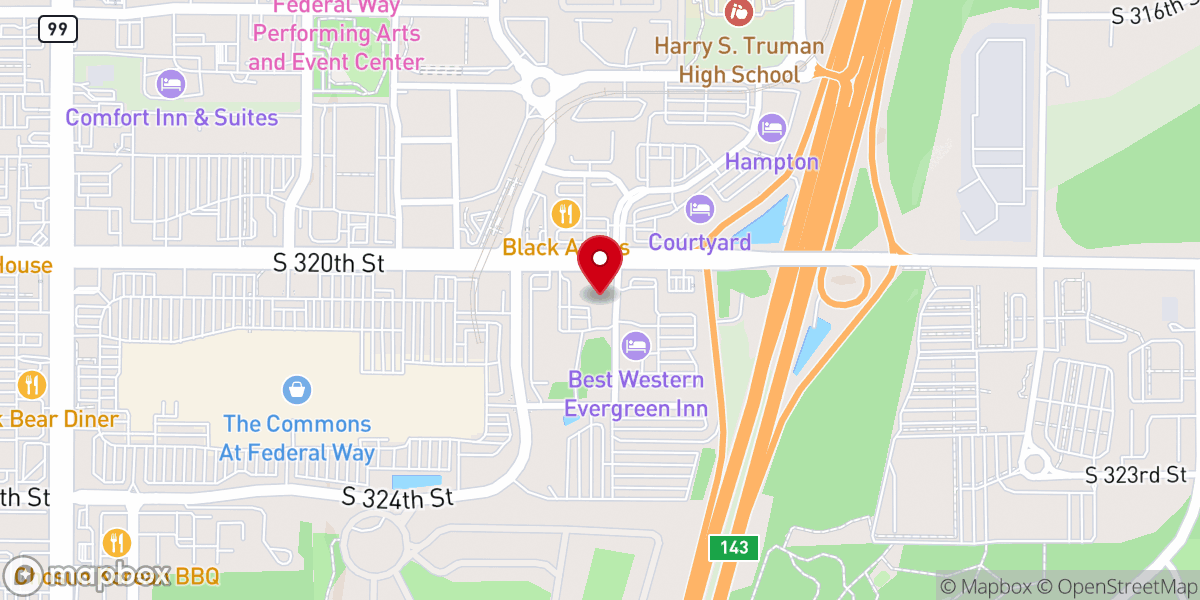 Map showing location of Federal Way Chinese Fellowship