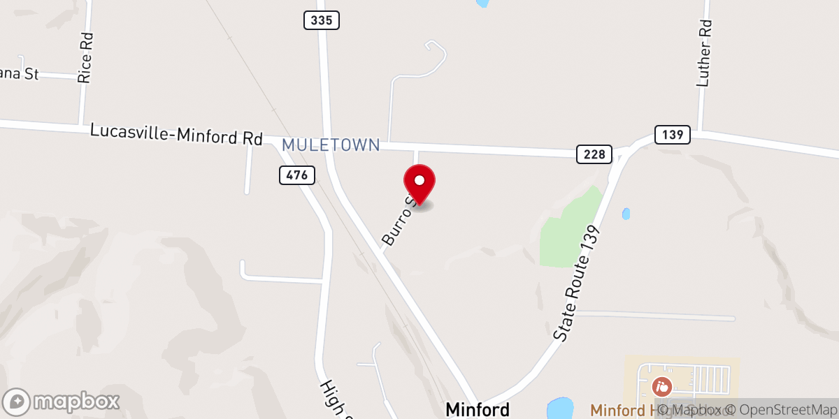 Map showing location of Methodist Parsonage