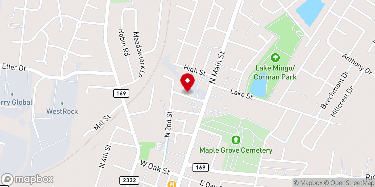 Map showing location of House of Prayer, Nicholasville
