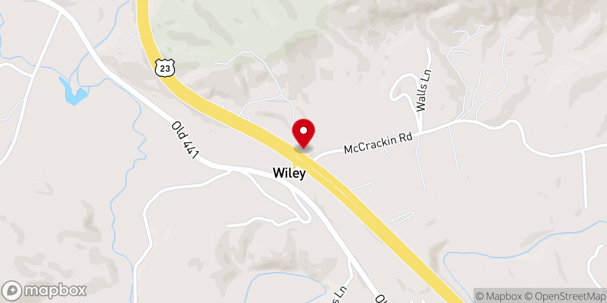 Map showing location of Wiley Church of God