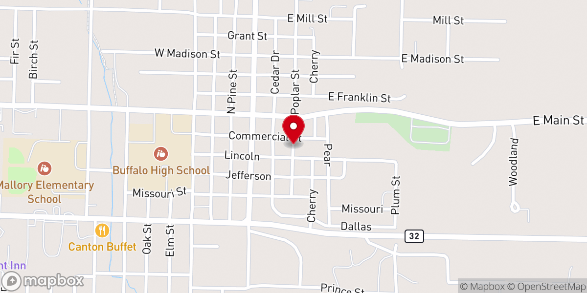 Map showing location of Pleasant Veiw Amish Mennonite Church
