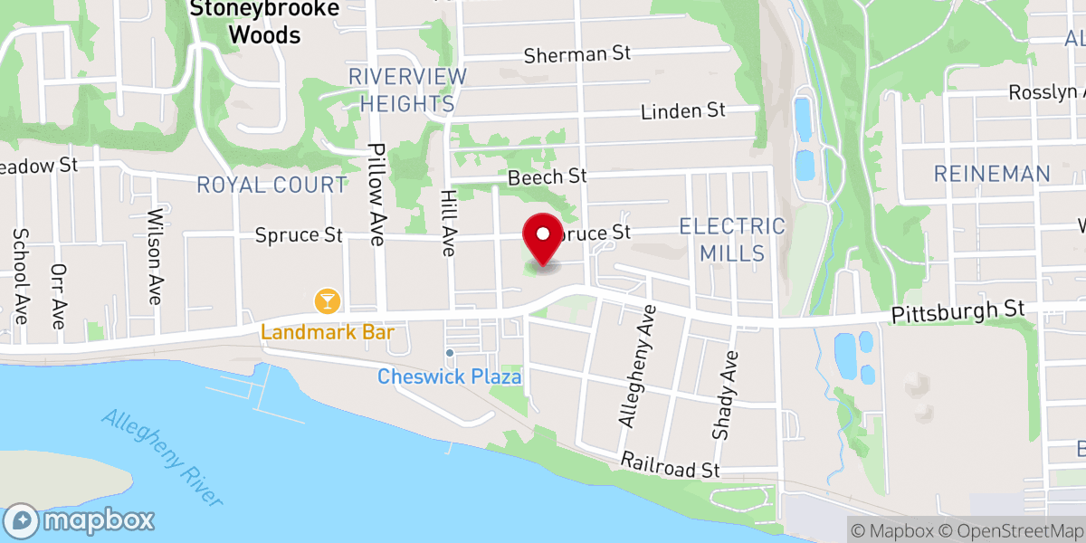 Map showing location of Cheswick Christian Fellowship