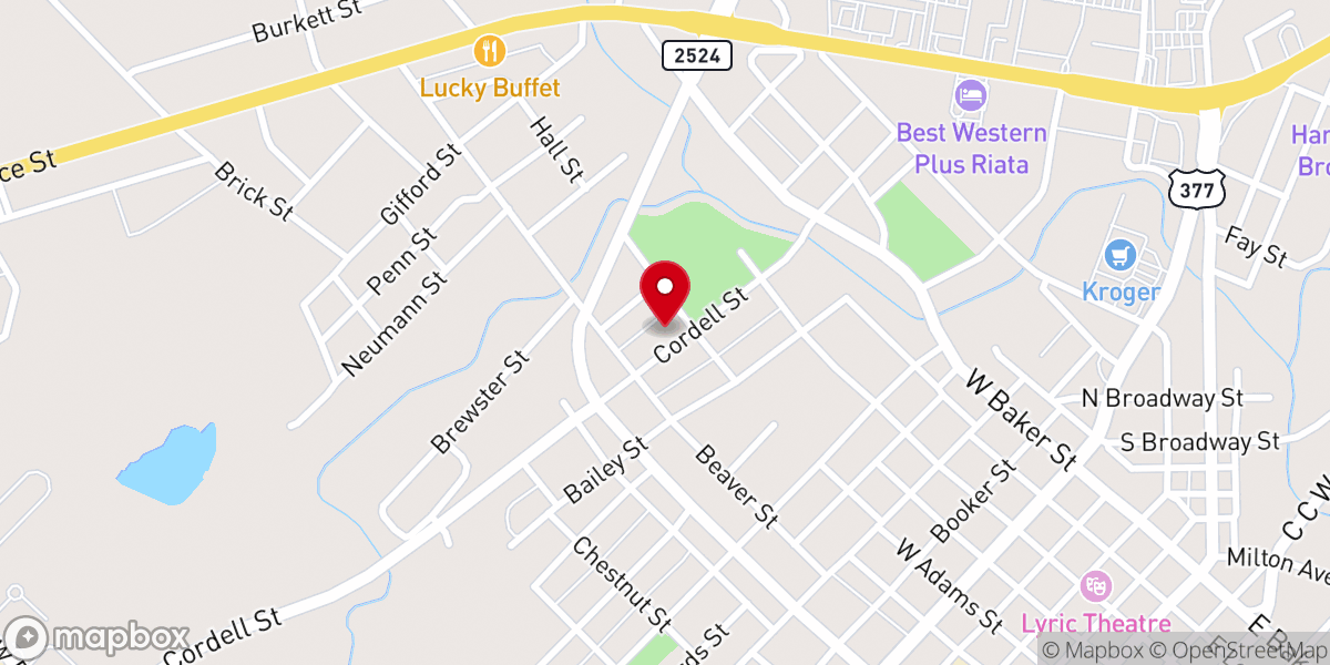 Map showing location of Little Zion Baptist Church