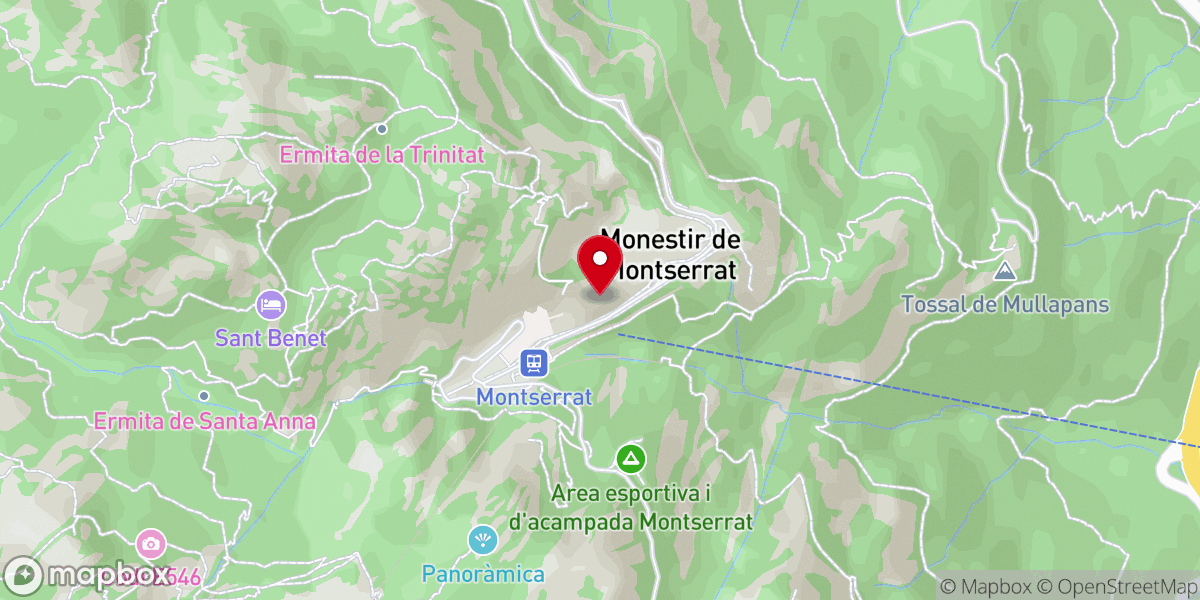 Map showing location of La Moreneta