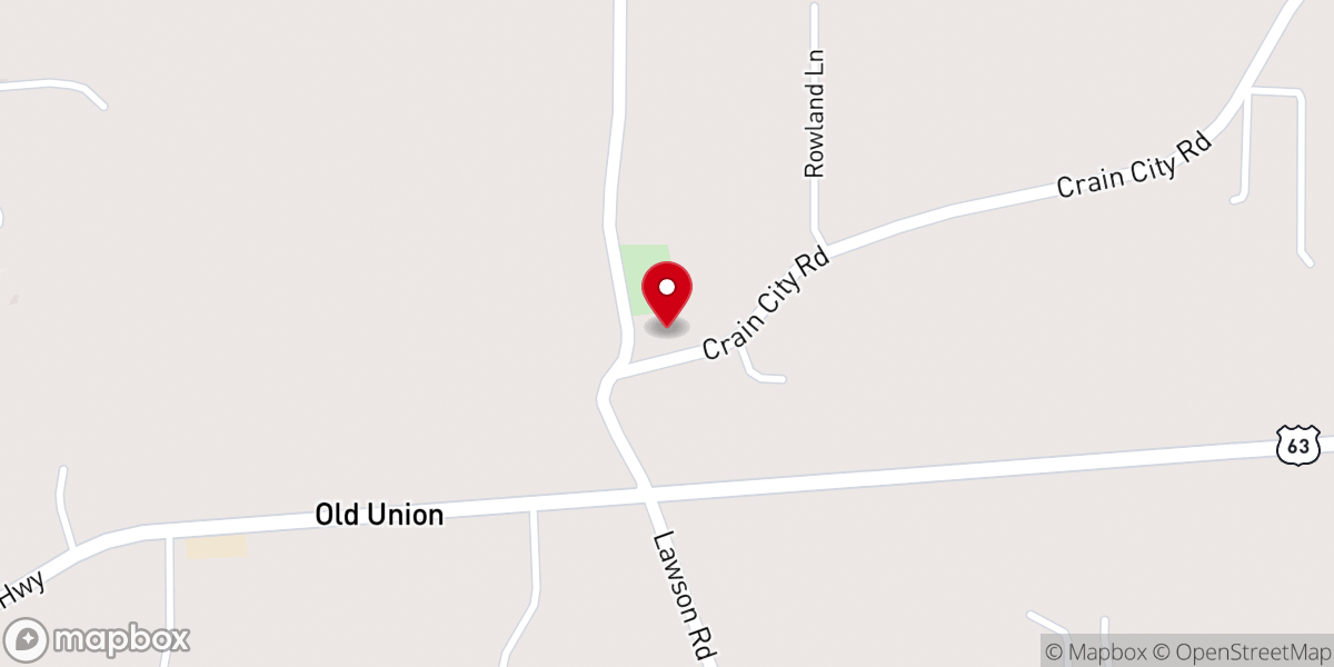 Map showing location of Union Baptist Chucch