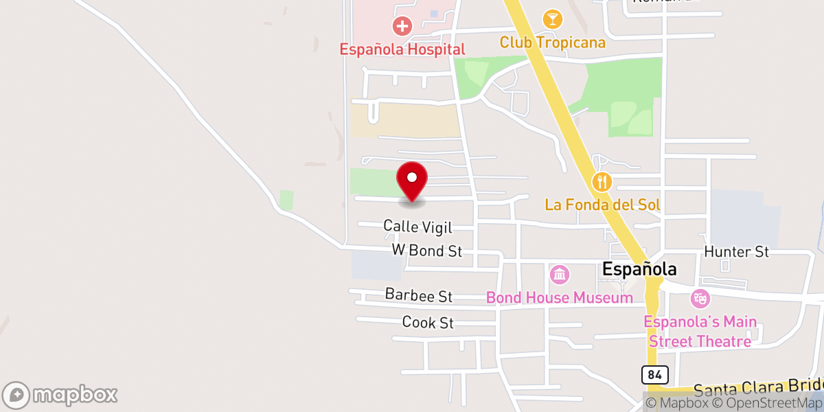 Map showing location of Sacred Heart Catholic Church