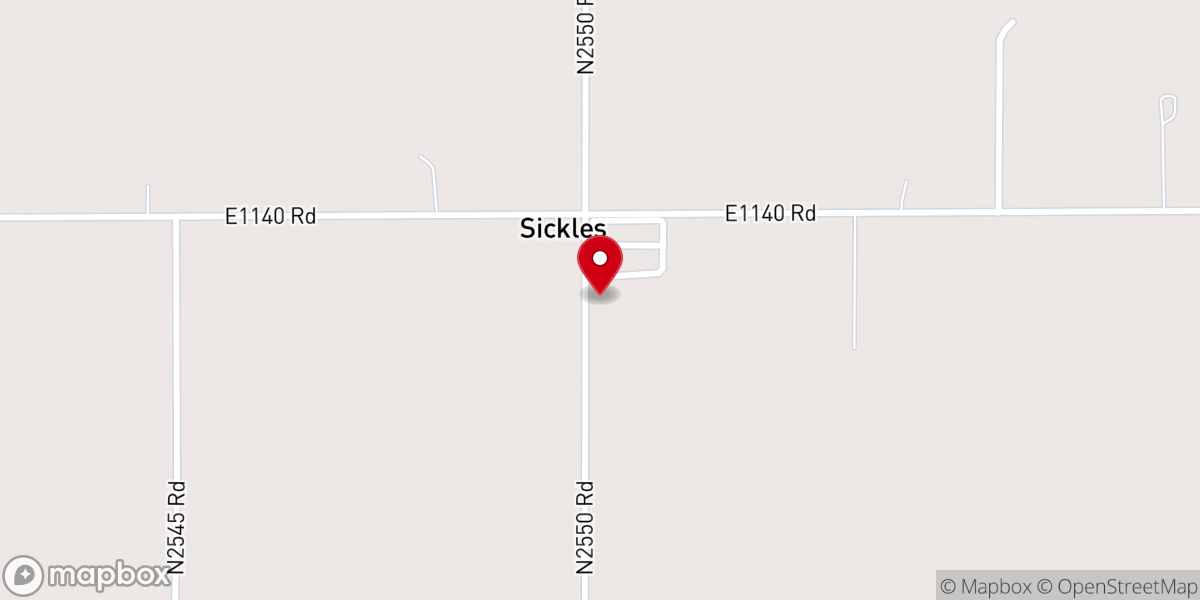 Map showing location of Sickles Community Church