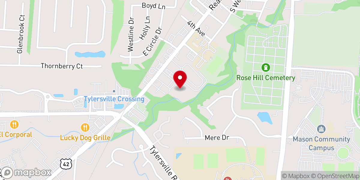 Map showing location of St. Susanna Catholic Church