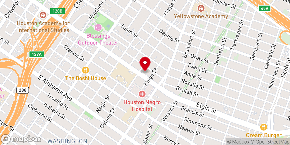 Map showing location of Progressive New Hope Church