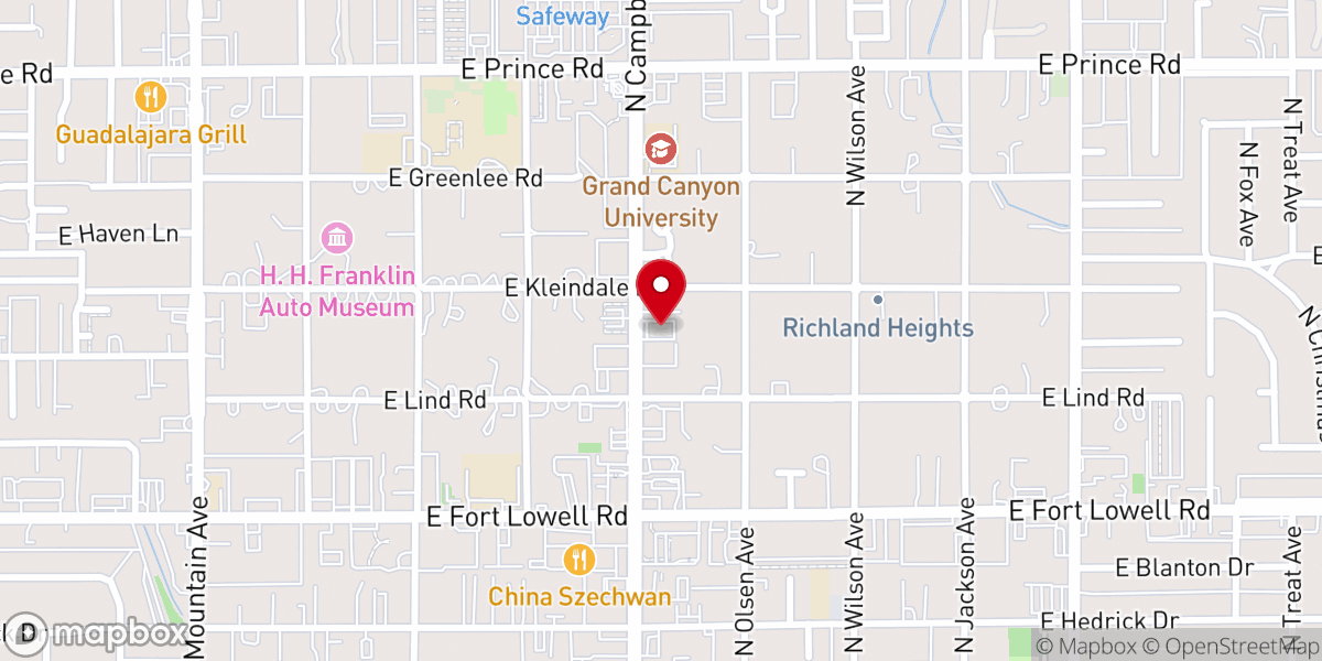 Map showing location of Silverbell Baptist Church