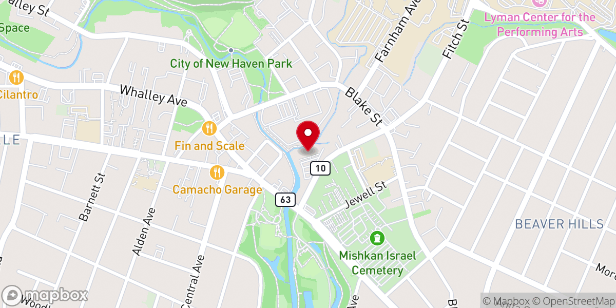 Map showing location of Apostolic Ministries-New Haven