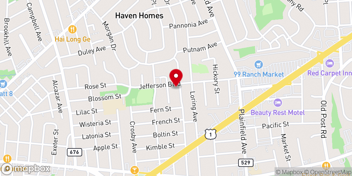 Map showing location of New Life Church of GOD