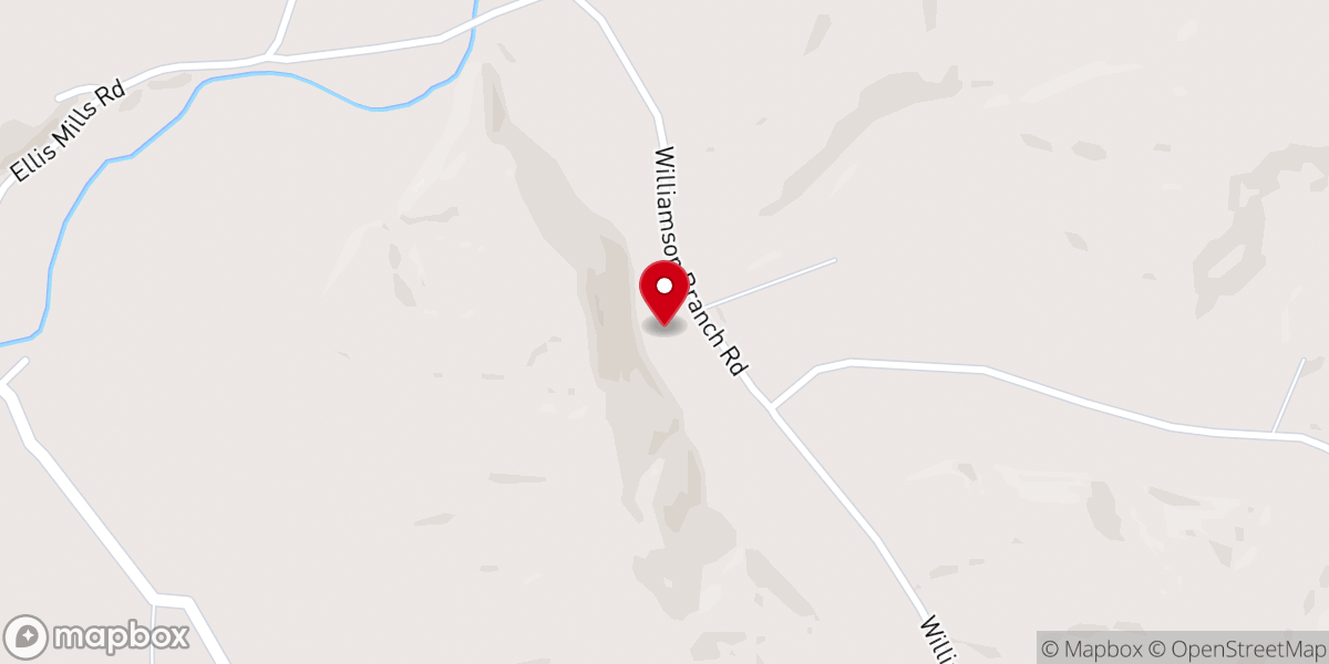 Map showing location of Patterson Chapel Revival Center