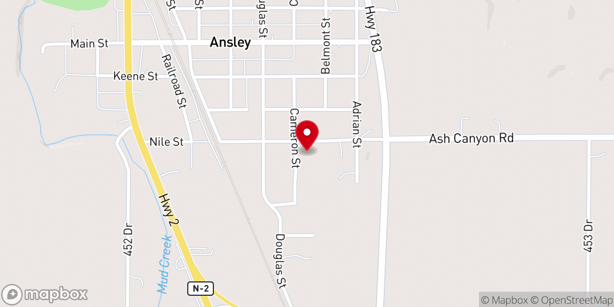 Map showing location of Ansley Swimming Pool