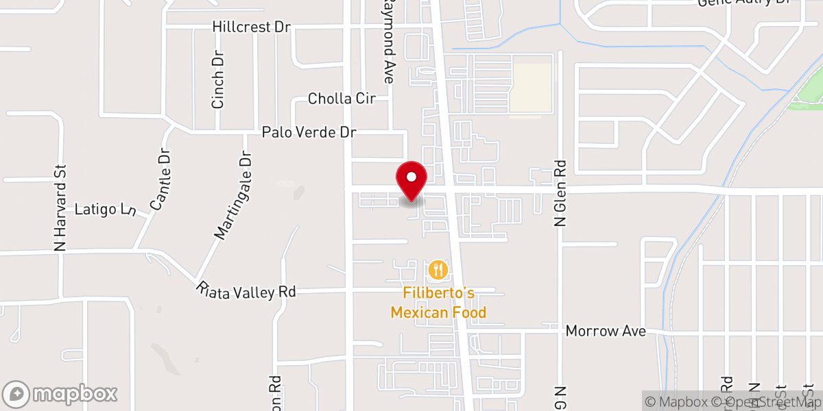 Map showing location of St. John's United Methodist Church