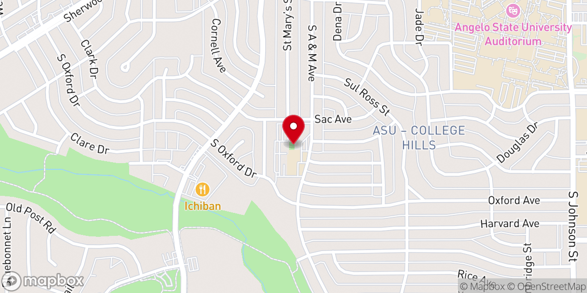 Map showing location of Holy Angels Church