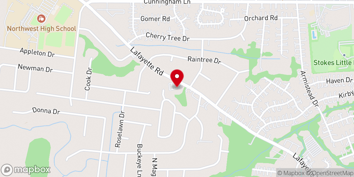 Map showing location of Full Gospel Tennessee Church