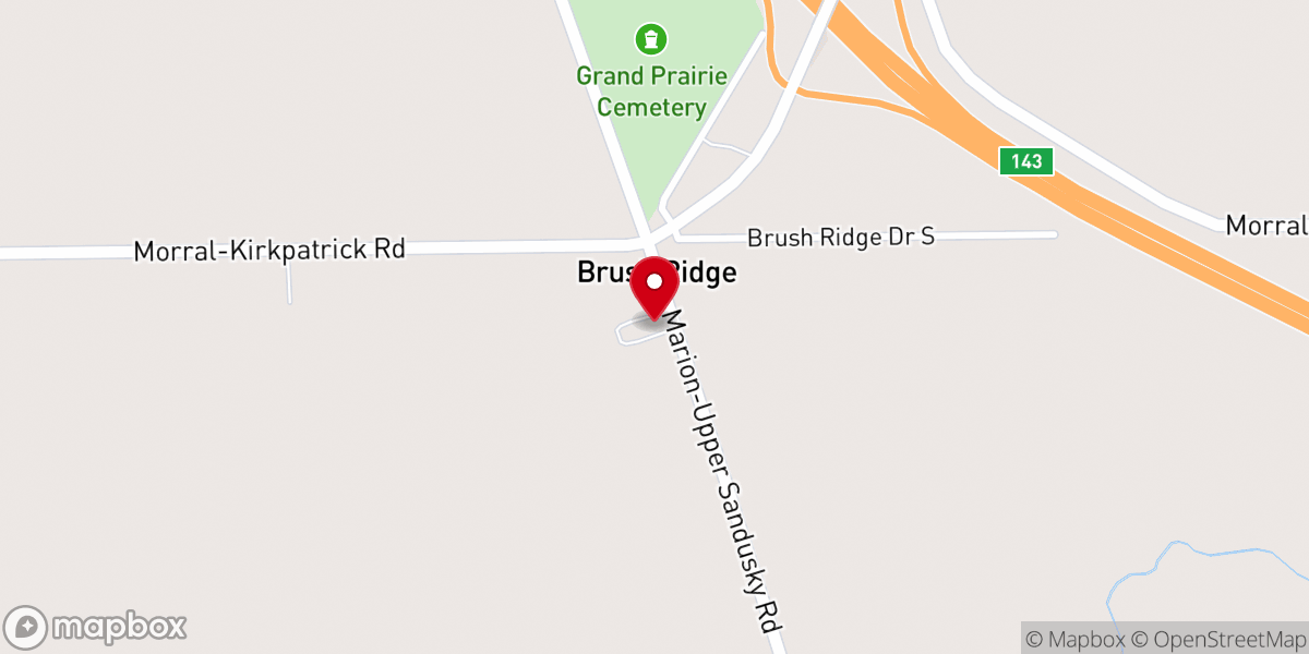 Map showing location of Grand Prairie Baptist Church