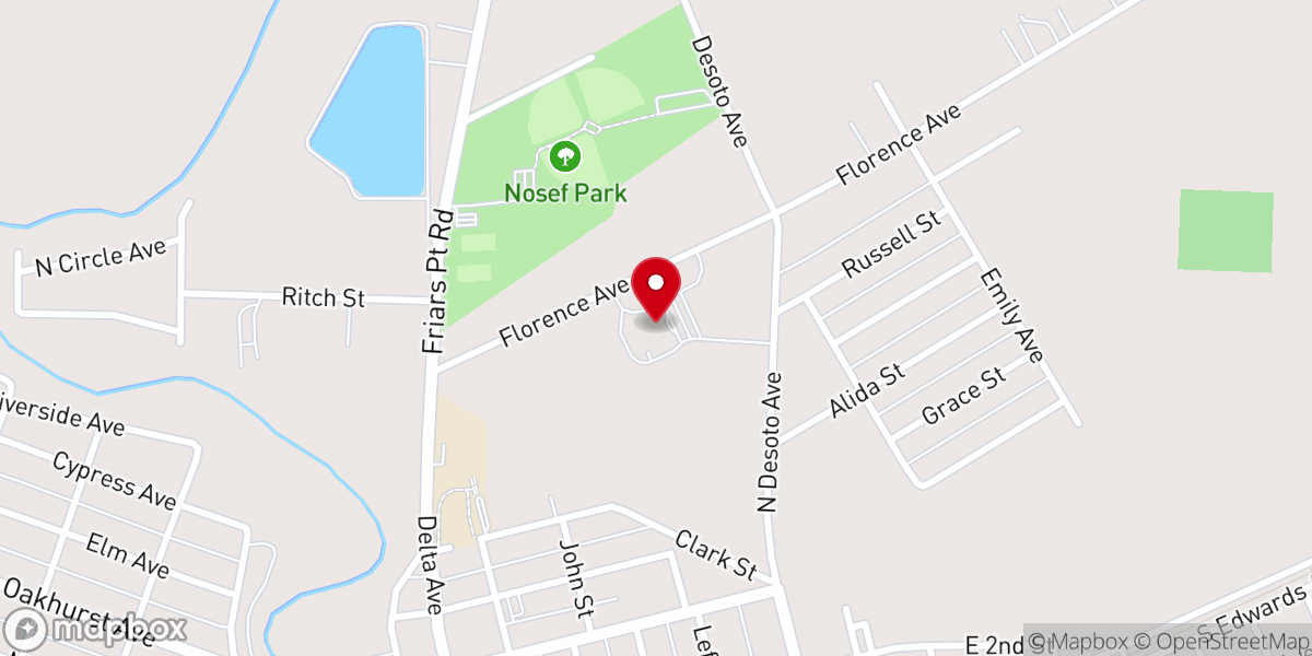 Map showing location of St. Elizabeth Catholic Church
