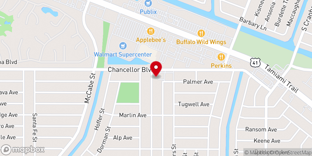Map showing location of Lighthouse Baptist Church