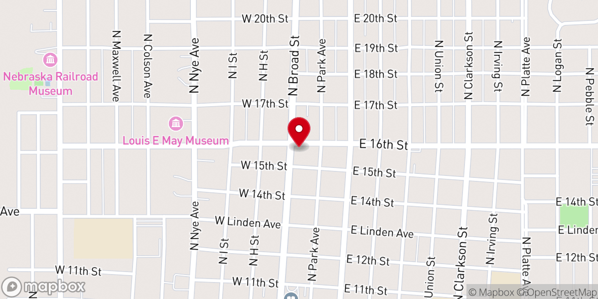 Map showing location of First Congregational Church