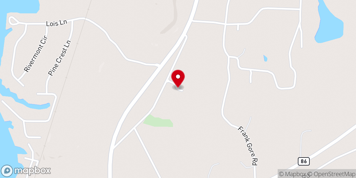 Map showing location of Beebe Chapel