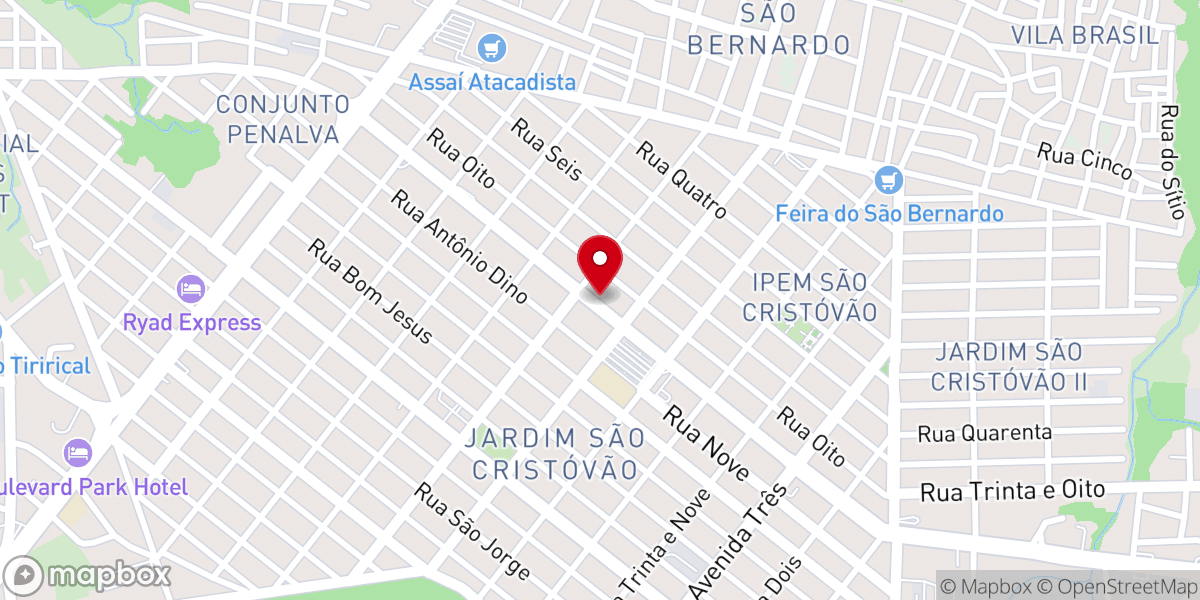 Map showing location of Igreja Cristã Evangélica em São Cristóvão - AICEB