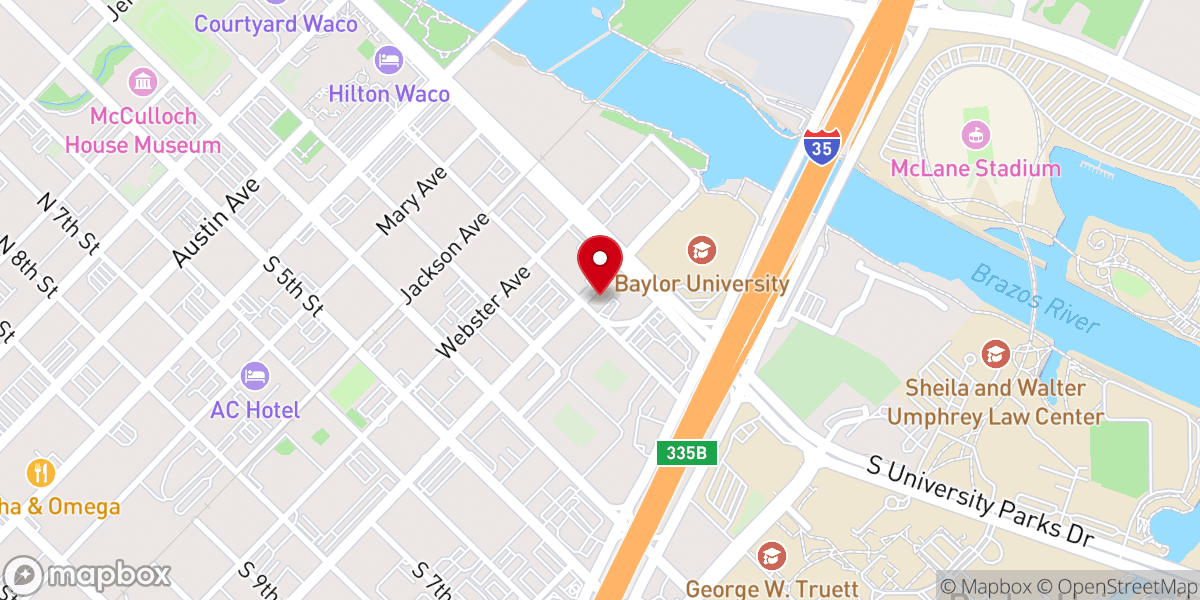 Map showing location of St James United Methodist Church