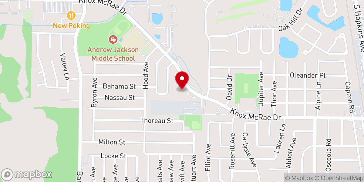 Map showing location of Saint Luke Presbyterian Church