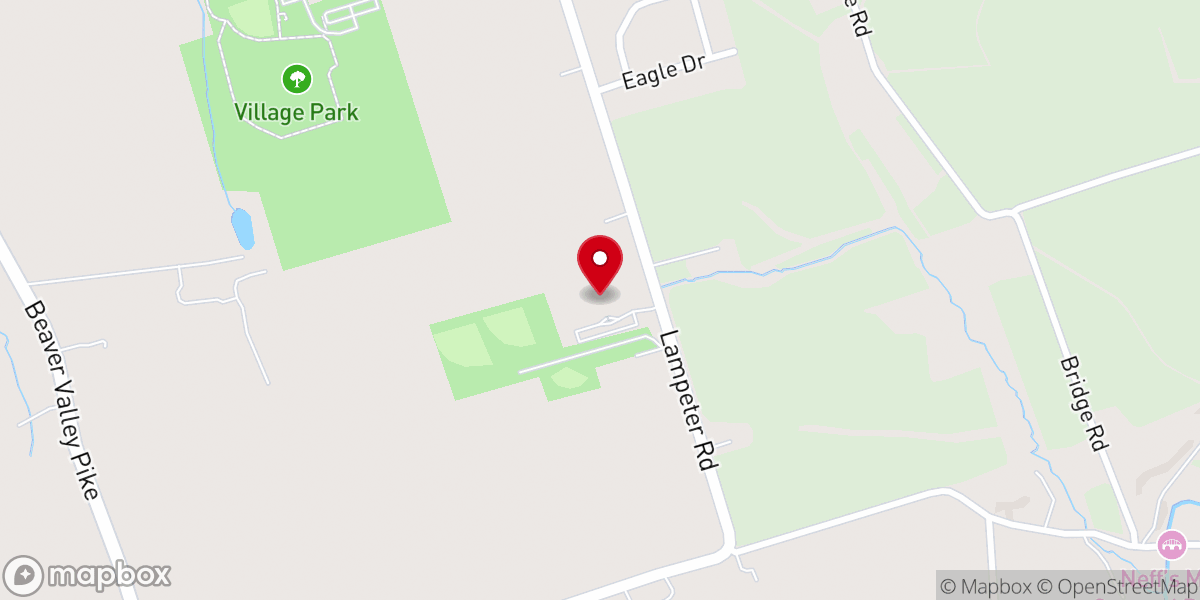 Map showing location of Lampeter Church of the Brethren