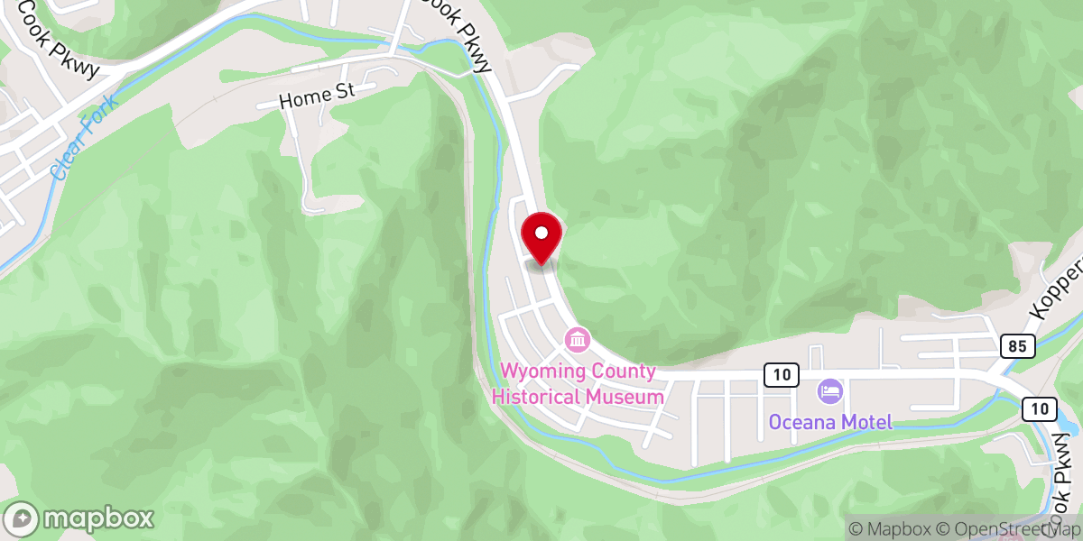 Map showing location of First Baptist Church