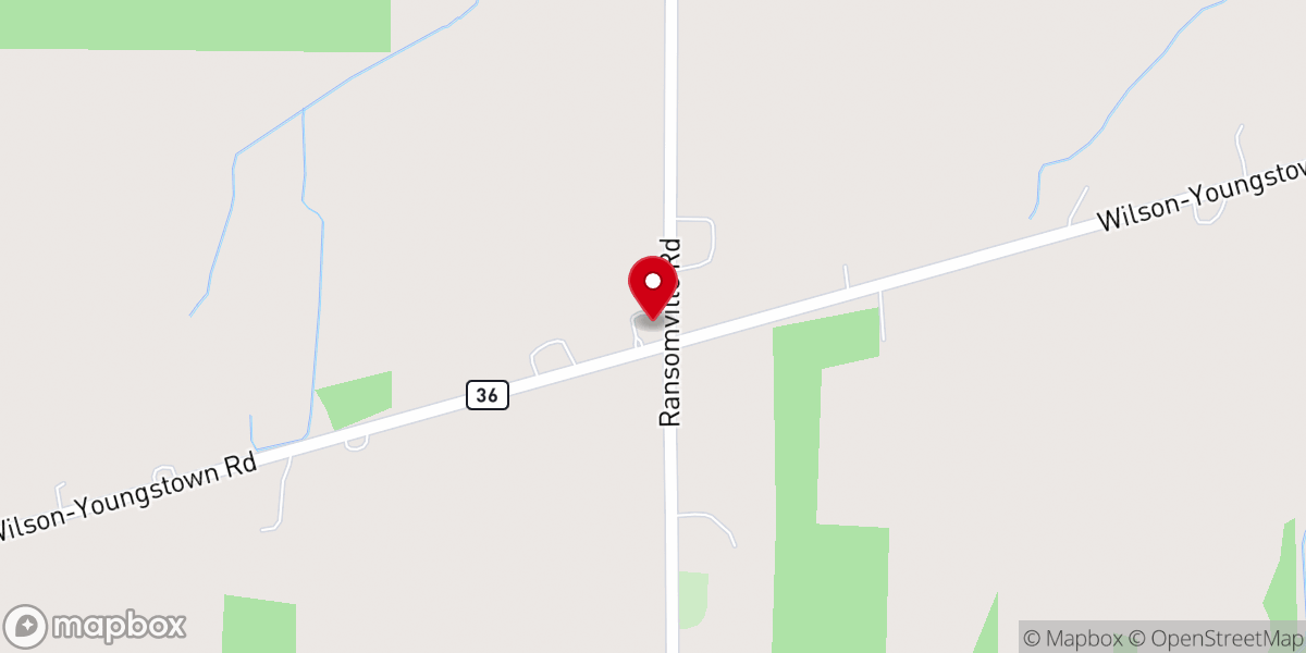 Map showing location of Fillmore Chapel United Methodist Church