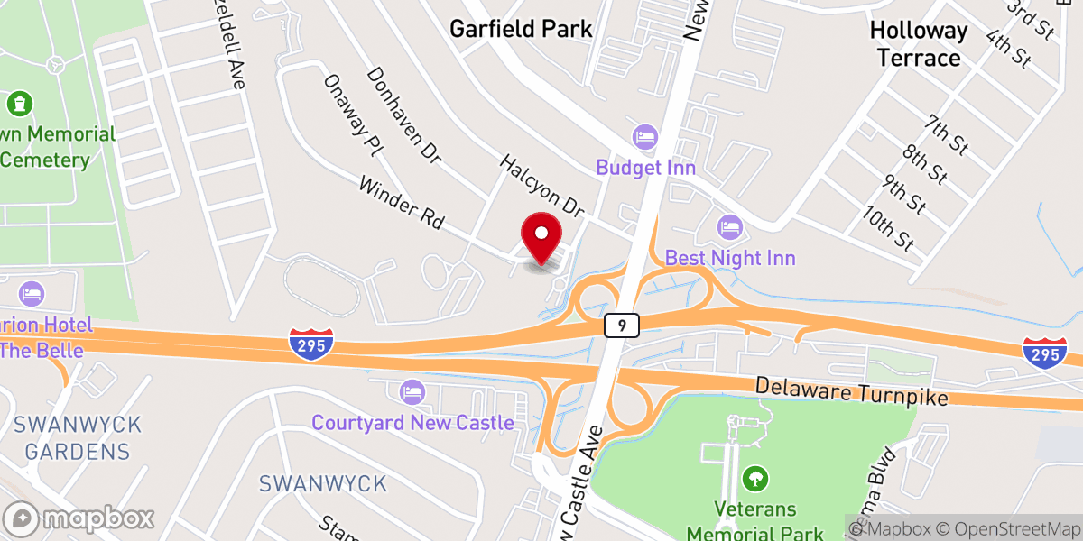Map showing location of Holy Spirit Roman Catholic Church
