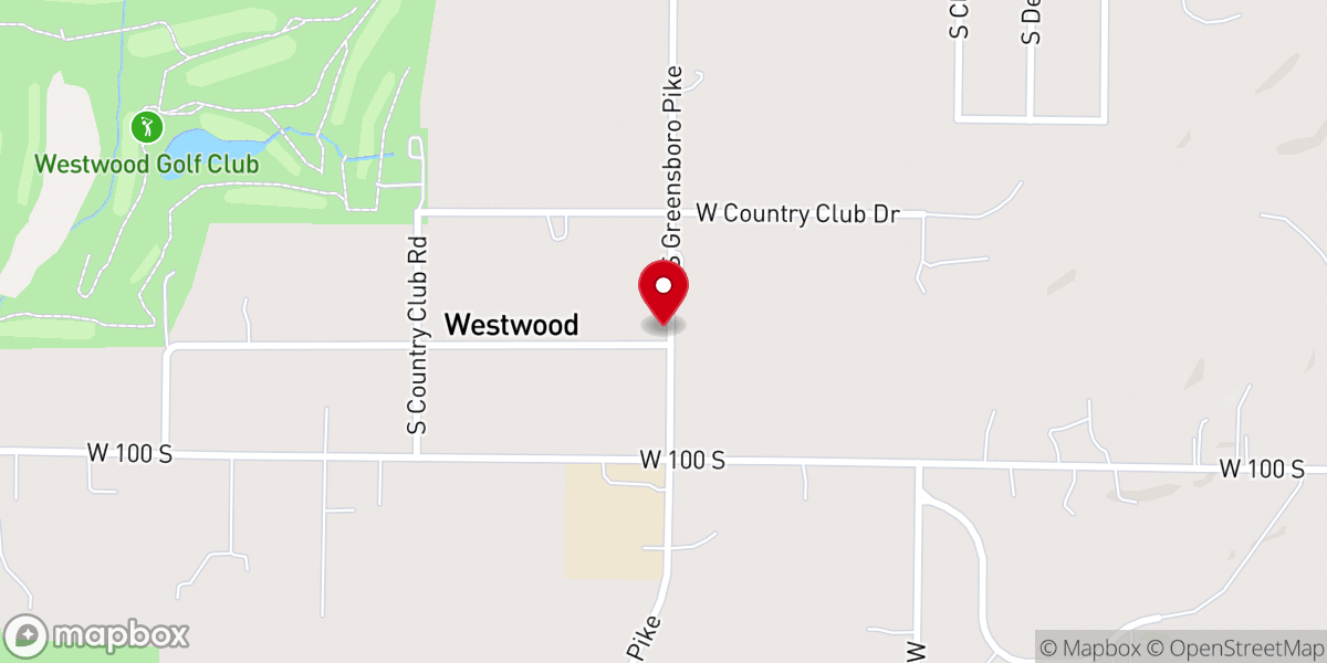 Map showing location of Westwood Church Of God