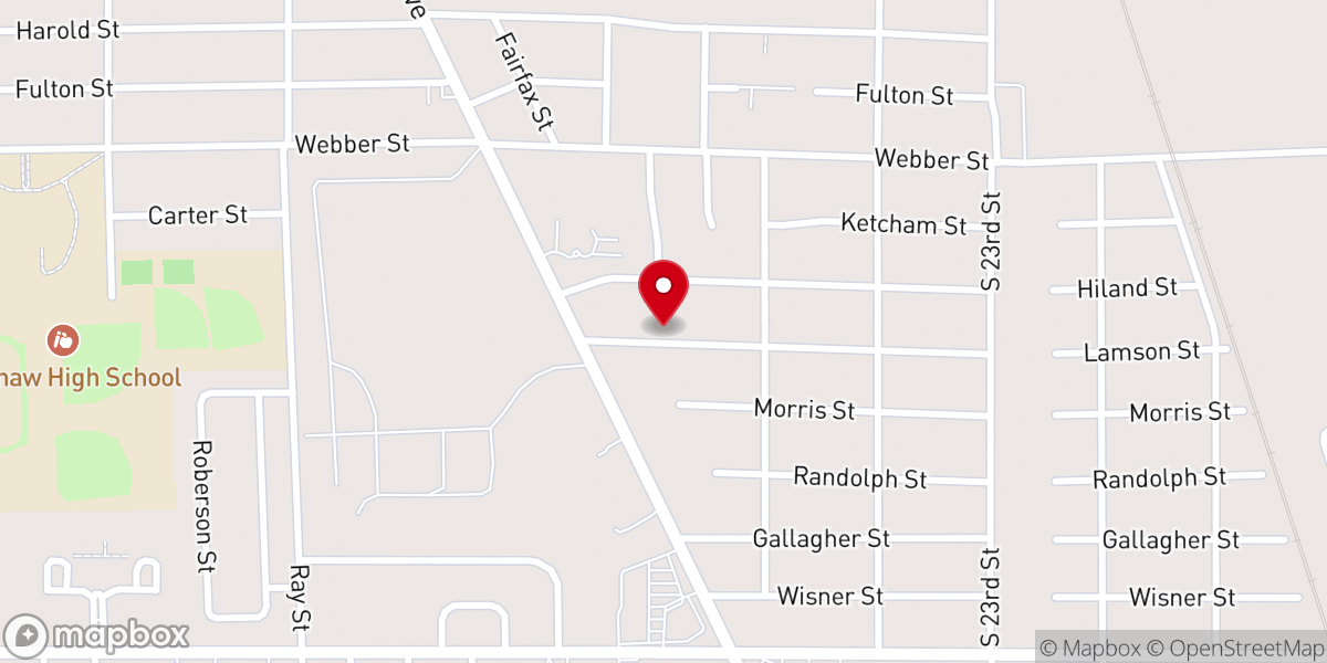 Map showing location of Redeemer Lutheran Church
