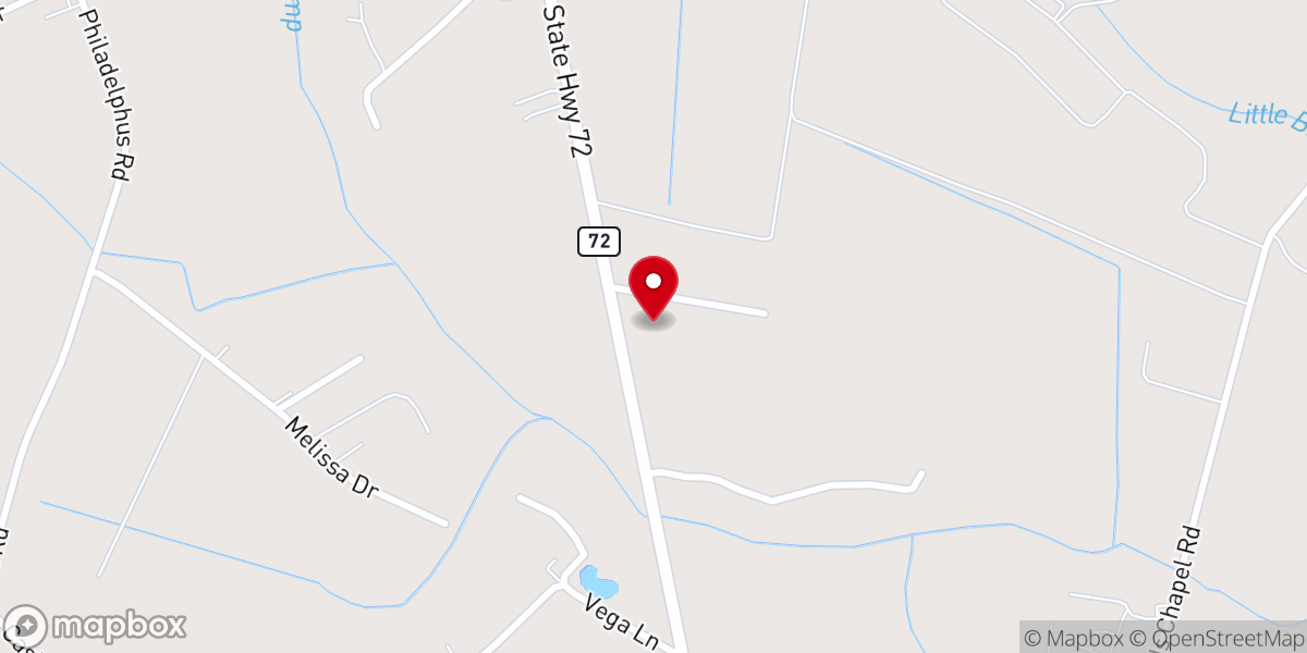 Map showing location of Victory Holiness Church