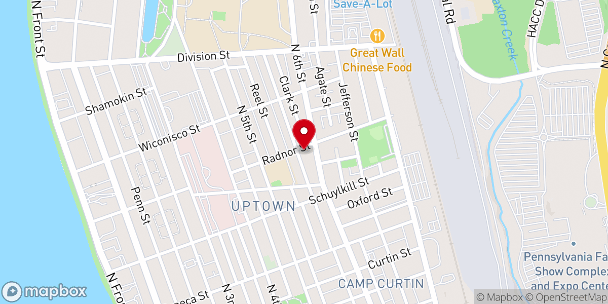 Map showing location of Mt Zion Church of God