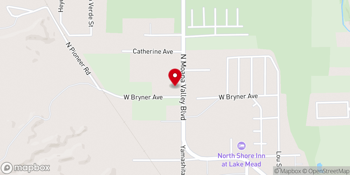 Map showing location of Lake Mead Baptist Church
