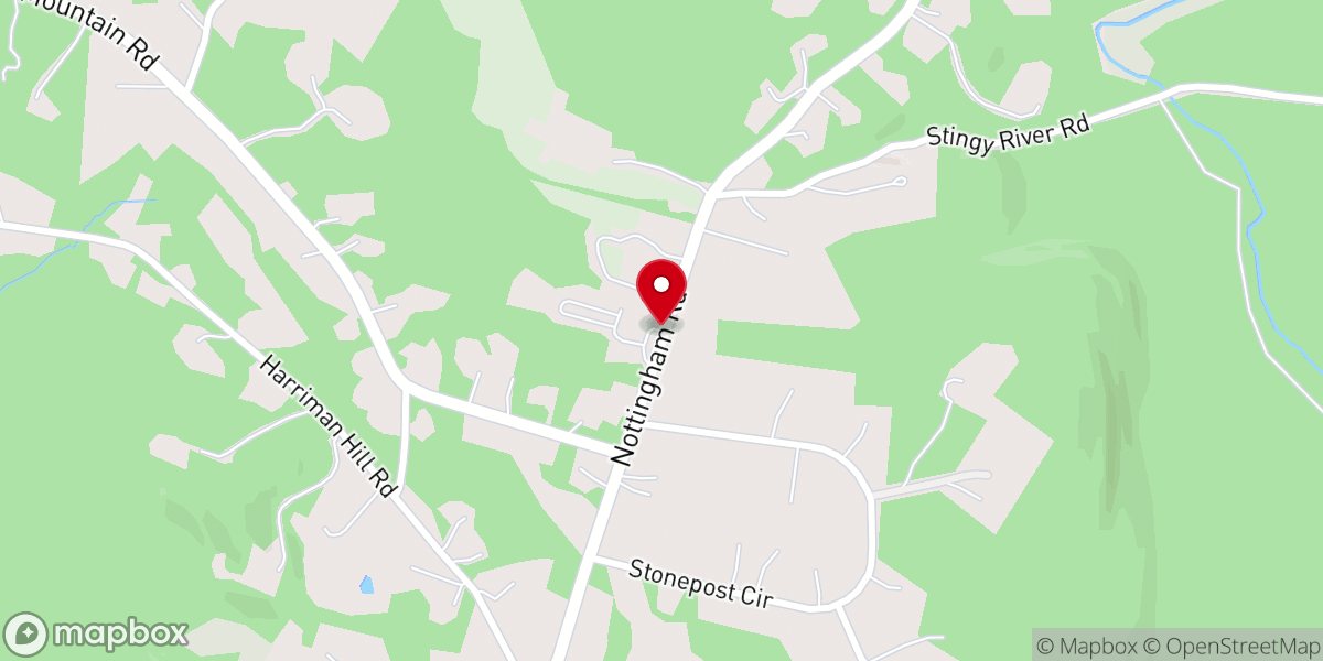 Map showing location of New Life Church Assemblies of God