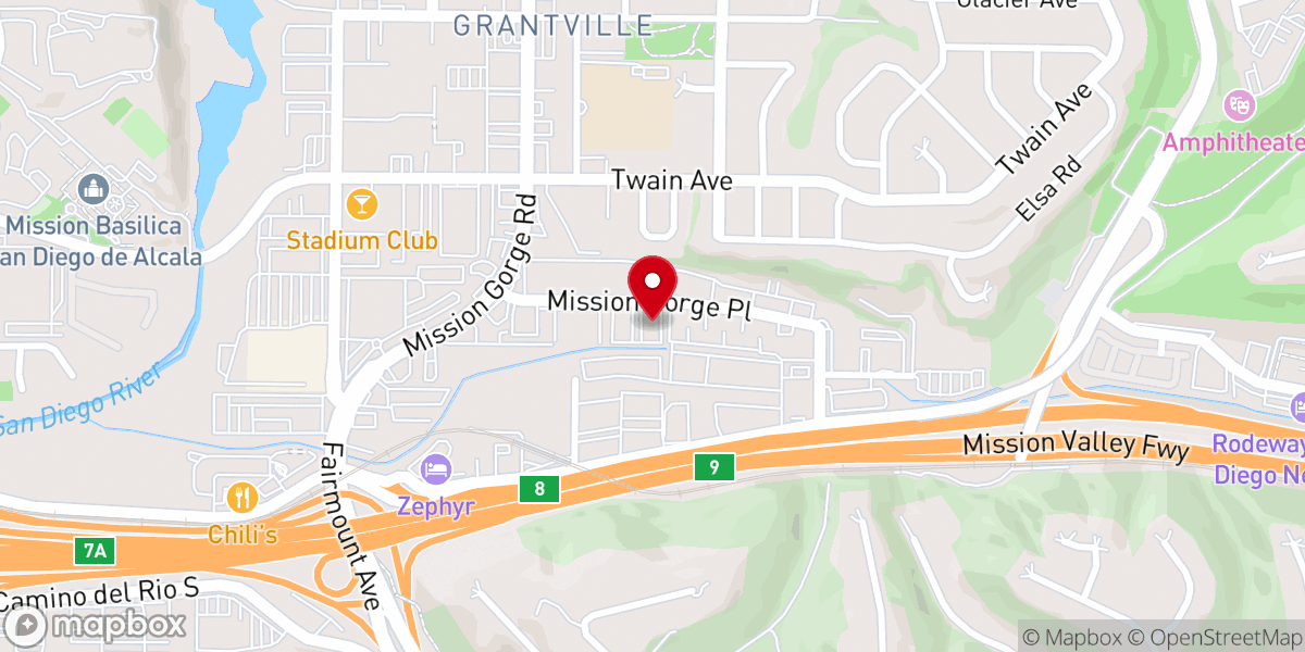 Map showing location of Mission Valley Church of the Nazarene