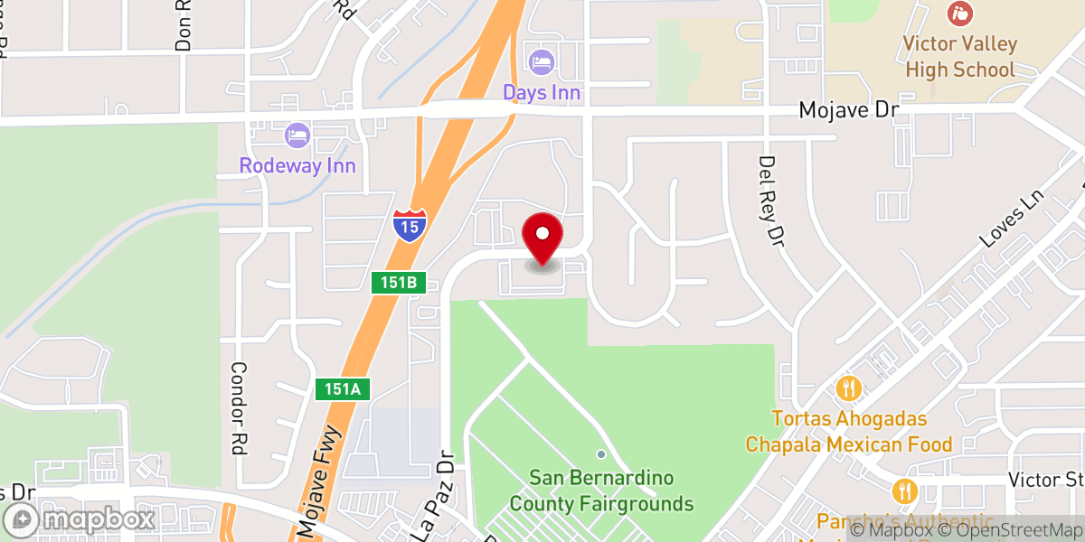 Map showing location of The Way High Desert