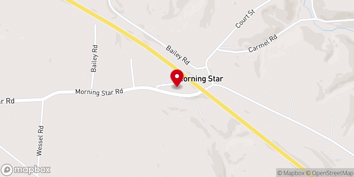 Map showing location of Morning Star United Methodist Church