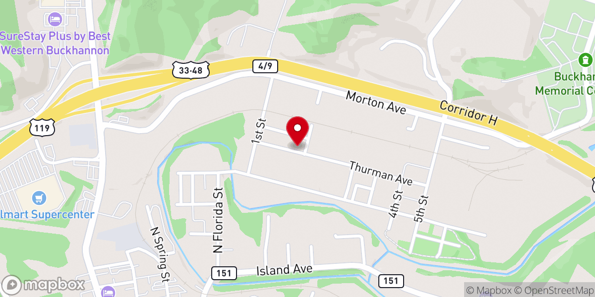 Map showing location of The Mountain Church of God