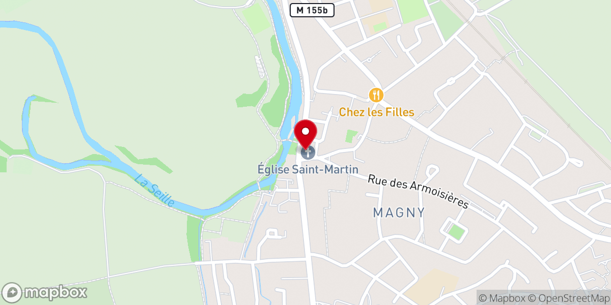 Map showing location of Église Catholique Saint Martin De Metz-magny